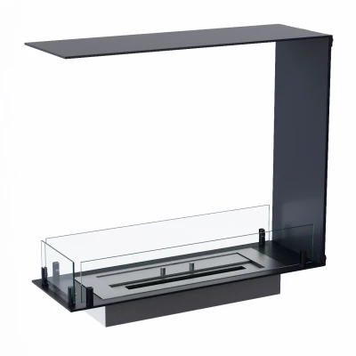 Foco Room Divider 600 Slim Foco Room Divider 600 Slim - 3-sided built-in Bioethanol Fireplace