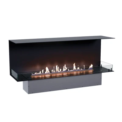 Foco Three 1500 - three sided built in bioethanol fireplace Foco Three 1500 - three sided built in bioethanol fireplace