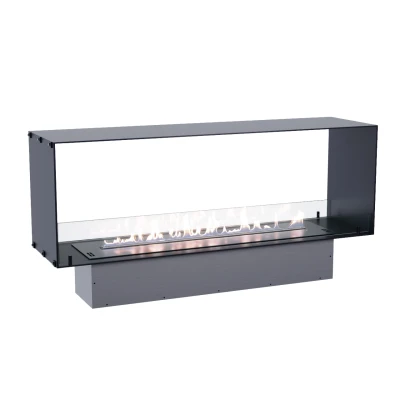 Foco Two 1500 - 150 cm wide two-sided tunnel built-in bioethanol fireplace Foco Two 1500 - 150 cm wide two-sided tunnel built-in bioethanol fireplace