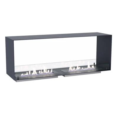 Foco Two 1400 Double 2-sided built-in bioethanol fireplace Foco Two 1400 Double – extra-wide built-in bioethanol fireplace with two burners