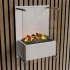 Yosemite White Water Vapor Fireplace - Wall-Mounted Opti-myst Fireplace with Large Glass Front