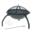 Fire pit with grate and mesh