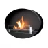 Oval bio fireplace for wall mounting