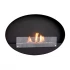 Oval bio fireplace for wall mounting