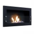 Texas biofire - Black wall mounted bioethanol fireplace with safety glass