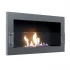 Texas bioethanol fireplace - Steel wall mounted fireplace with safety glass