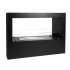 Freestanding black bioethanol fireplace