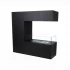 3-sidet bio fireplace in black