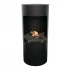 Montgomery Black open free-standing bioethanol fireplace in wood stove design