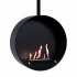 Ottawa Round Black Suspended Bio Fireplace - 60 cm in diameter