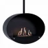 Halifax Black Oval Suspended Bioethanol Fireplace 80 cm