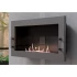 Texas bioethanol fireplace - Steel wall mounted fireplace with safety glass