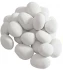 24 White ceramic pebbles