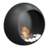 ScandiFlames Wall-mounted bioethanol fireplace with curved edges and a diameter of 60 cm