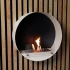 Delaware White - Round wallmounted bioethanol fireplace