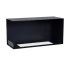 Foco Corner Left 1000 - Modern corner bioethanol fireplace with a sleek black frame and vibrant flames.