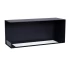 Foco Corner Left 1200 - Modern corner bioethanol fireplace with a sleek black frame and vibrant flames.