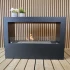 Freestanding black bioethanol fireplace