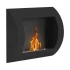 Ocean - Low-cost wall fireplace in black with a length of 60 cm