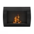 Ocean - Low-cost wall fireplace in black with a length of 60 cm