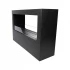 Freestanding black bioethanol fireplace