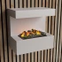 ScandiFlame Electric Late - White Wall-Mounted Opti-myst Fireplace