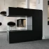 3-sidet bio fireplace in black