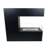 3-sidet bio fireplace in black