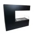 3-sidet bio fireplace in black