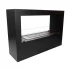 Freestanding black bioethanol fireplace