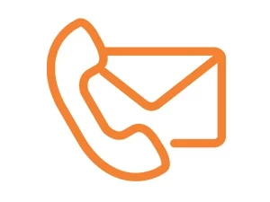 Orange contact icon