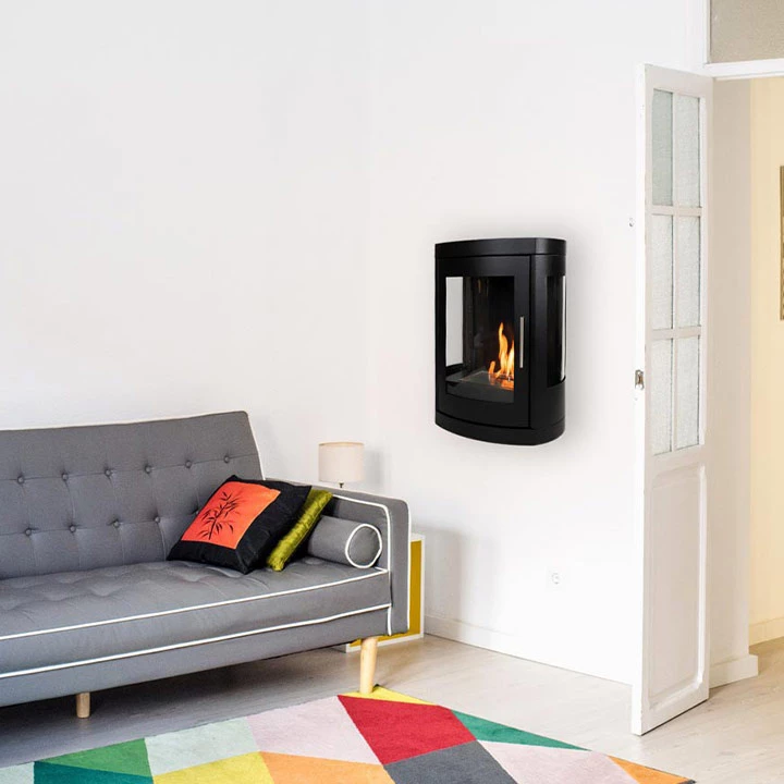 Wall-mounted bioethanol fireplaces